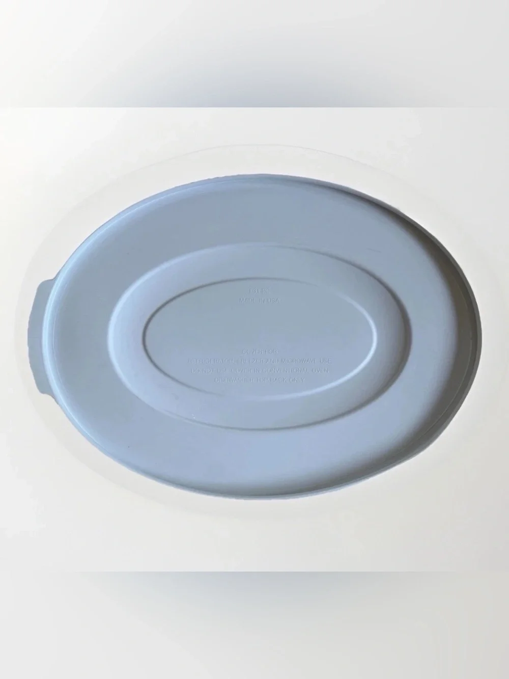 CorningWare Casual Elegance L31-PC Oval White Plastic Replacement Lid 13.5”x10”